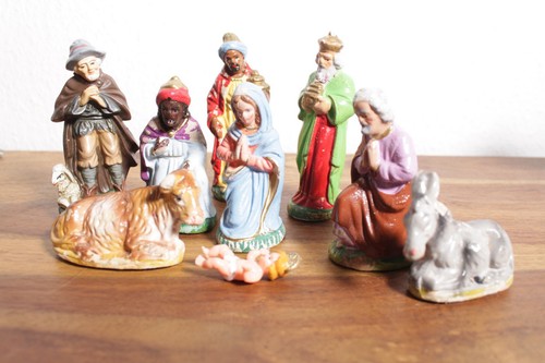 Statuine presepe dipinte gesù - statuine,