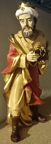 Statua presepe figura magio - re,