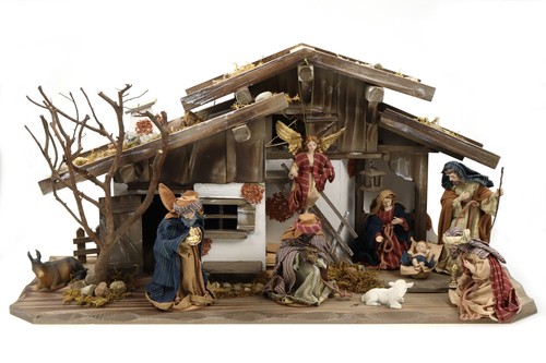 Grande stalla per presepe - stalla,