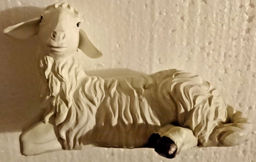 Statua presepe pecora - presepe, bianca